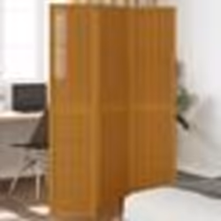 vidaXL Cloison de Séparation 3 Panneaux Séparateur de Pièce Écran dIntimité Paravent Chambre Salon Marron Bois 358814