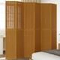 vidaXL Cloison de Séparation 6 Panneaux Séparateur de Pièce Écran dIntimité Paravent Chambre Salon Marron Bois 358828