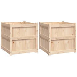 Vidaxl - Jardinières 2 pcs bois de pin massif