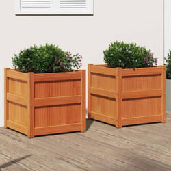 Vidaxl - Jardinières 2 pcs cire marron bois de pin massif