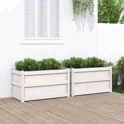 Vidaxl - Jardinières 2 pcs blanc bois de pin massif