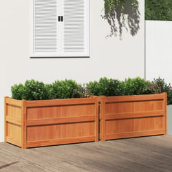 Vidaxl - Jardinières 2 pcs cire marron bois de pin massif