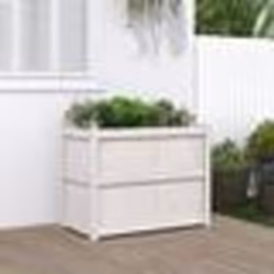vidaXL Jardinière blanc 90x50x70 cm bois de pin massif