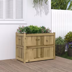 Cette jardinière en bois sera parfaite pour les amateurs de bricolage pour décorer les jardins, les balcons ou les patios. Bo ...