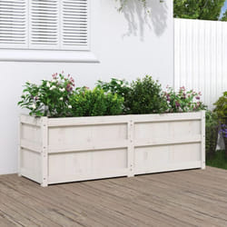 Vidaxl - Jardinière blanc 150x50x50 cm bois massif de pin