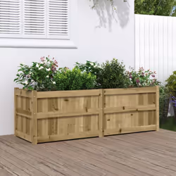 DESCRIPTION GÉNÉRALE Cette jardinière en bois est idéale pour décorer les jardins, balcons ou patios. Le bois de pin massif,  ...
