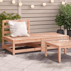 vidaXL Canapé jardin sans accoudoirs repose-pieds bois massif douglas