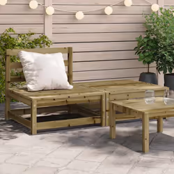 Ce canapé de jardin en bois avec repose-pieds sera un excellent supplément à votre jardin, terrasse ou patio pour discuter en ...