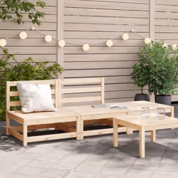 Ce canapé de jardin en bois 2 places avec repose-pieds sera un excellent supplément à votre jardin, terrasse ou patio pour di ...