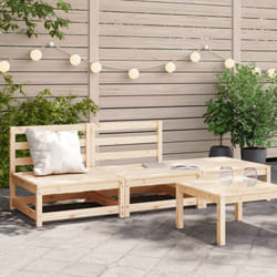 Canapé de jardin sans accoudoirs repose-pieds bois pin massif - Vidaxl