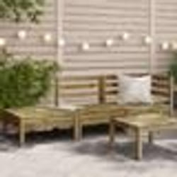 vidaXL Canapé de jardin 3 places bois de pin imprégné