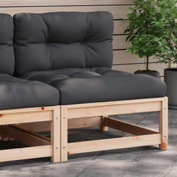 Vidaxl - Canapé de jardin sans accoudoirs et coussins bois massif de pin