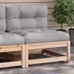 vidaXL Canapé de jardin sans accoudoirs et coussins bois massif de pin