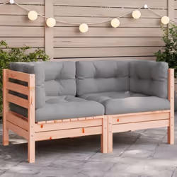 Ce canapé de jardin en bois avec coussins sera un excellent complément à votre jardin, terrasse ou patio pour discuter avec l ...