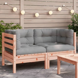 Vidaxl - Canapé d'angle de jardin avec coussins 2pcs bois massif douglas