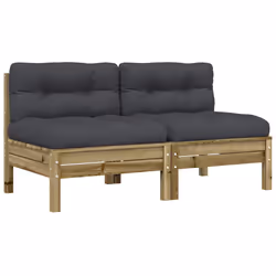 VidaXL 838164, Anthracite, Bois, 110 kg, Adultes et enfants, 12 cm, 60 cm