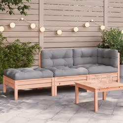 Ce canapé de jardin en bois 2 places avec coussins et repose-pieds sera un excellent supplément à votre jardin, terrasse ou p ...