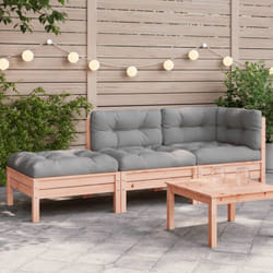 Vidaxl - Canapé de jardin avec coussins et repose-pied 2 places