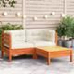 vidaXL Canapé de jardin avec coussins et repose-pied 2 places