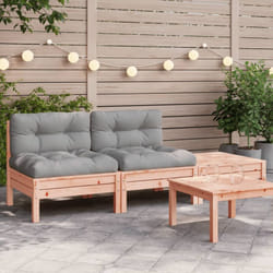 Vidaxl - Canapé de jardin avec coussins et repose-pied 2 places