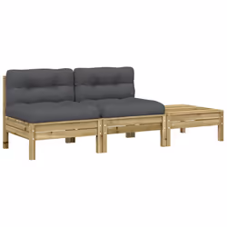VidaXL 838184, Anthracite, Bois, 110 kg, Adultes et enfants, 1890 mm, 630 mm