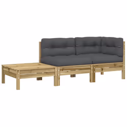 VidaXL 838188, Anthracite, Bois, 110 kg, Adultes et enfants, 1890 mm, 630 mm