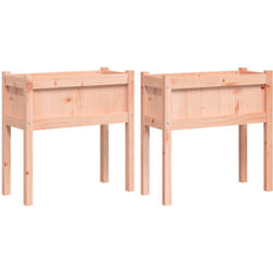Jardinières 2 pcs avec pieds bois massif douglas Vidaxl