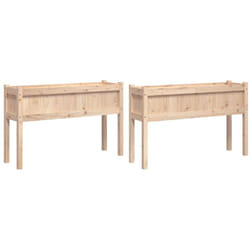 Vidaxl - Jardinières 2 pcs avec pieds bois de pin massif
