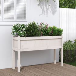 Vidaxl - Jardinières avec pieds blanc 110x31x70 cm bois de pin massif