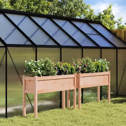 vidaXL Jardinières 2 pcs avec pieds bois massif douglas