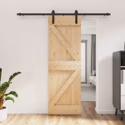 vidaXL Porte coulissante et kit de quincaillerie 70x210 cm pin massif