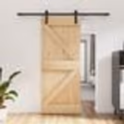 vidaXL Porte coulissante et kit de quincaillerie 85x210 cm pin massif