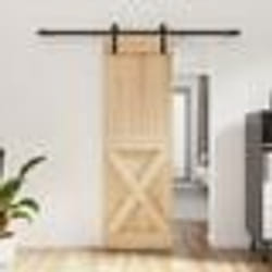 vidaXL Porte coulissante et kit de quincaillerie 70x210 cm pin massif