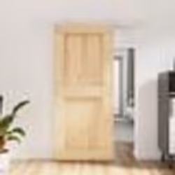 vidaXL Porte coulissante et kit de quincaillerie 90x210 cm pin massif