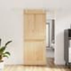 vidaXL Porte coulissante et kit de quincaillerie 85x210 cm pin massif