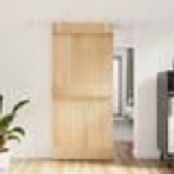vidaXL Porte coulissante et kit de quincaillerie 95x210 cm pin massif