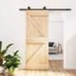 vidaXL Porte coulissante et kit de quincaillerie 70x210 cm pin massif