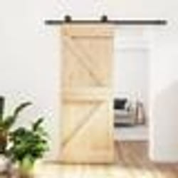vidaXL Porte coulissante et kit de quincaillerie 70x210 cm pin massif