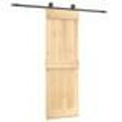 vidaXL Porte coulissante et kit de quincaillerie 70x210 cm pin massif