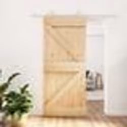 vidaXL Porte coulissante et kit de quincaillerie 90x210 cm pin massif