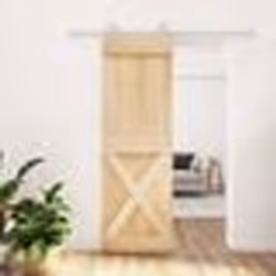 vidaXL Porte coulissante et kit de quincaillerie 70x210 cm pin massif