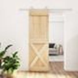 vidaXL Porte coulissante et kit de quincaillerie 70x210 cm pin massif