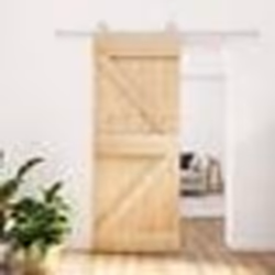 vidaXL Porte coulissante et kit de quincaillerie 80x210 cm pin massif