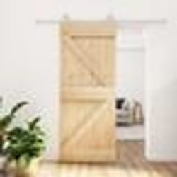 vidaXL Porte coulissante et kit de quincaillerie 80x210 cm pin massif