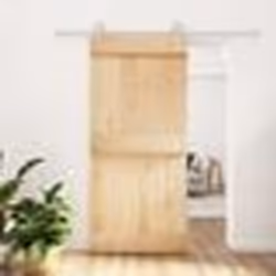 vidaXL Porte coulissante et kit de quincaillerie 95x210 cm pin massif