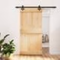 vidaXL Porte coulissante et kit de quincaillerie 100x210 cm pin massif