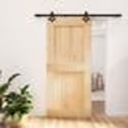 vidaXL Porte coulissante et kit de quincaillerie 95x210 cm pin massif