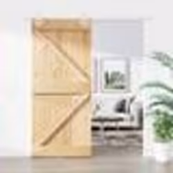 vidaXL Porte coulissante et kit de quincaillerie 90x210 cm pin massif