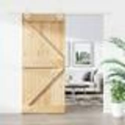 vidaXL Porte coulissante et kit de quincaillerie 100x210 cm pin massif