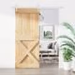vidaXL Porte coulissante et kit de quincaillerie 85x210 cm pin massif